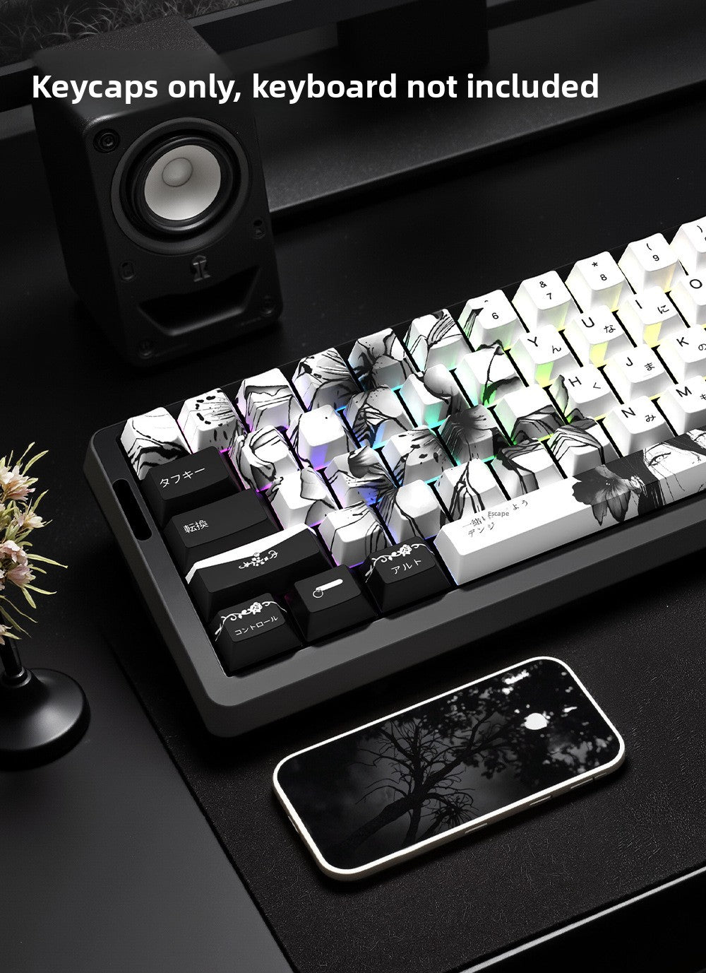129 Keys Original Side-Engraved Translucent Keycaps PBT Dye-Sublimation Mechanical Keyboard Keycaps