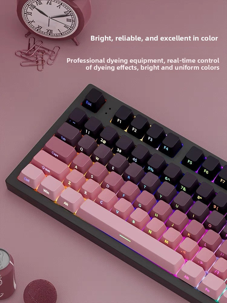Original Height Side-Engraved Translucent Keycaps PBT Dual-Color Gradient Full Set Sublimation Custom Keyboard Keycaps