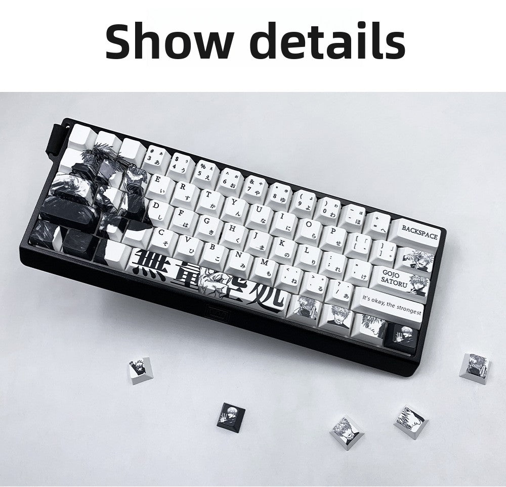 Jujutsu Kaisen Gojo Satoru Keycap Five-Sided Sublimation Customization Compatible with Wooting 60HE Keycap
