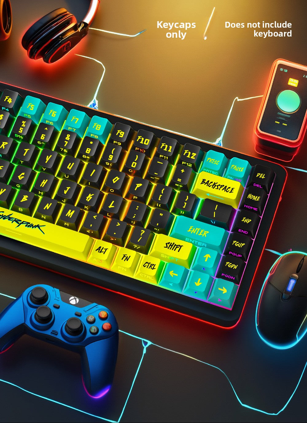 129 Keys Original Side-Engraved Translucent Keycaps PBT Dye-Sublimation Mechanical Keyboard Keycaps