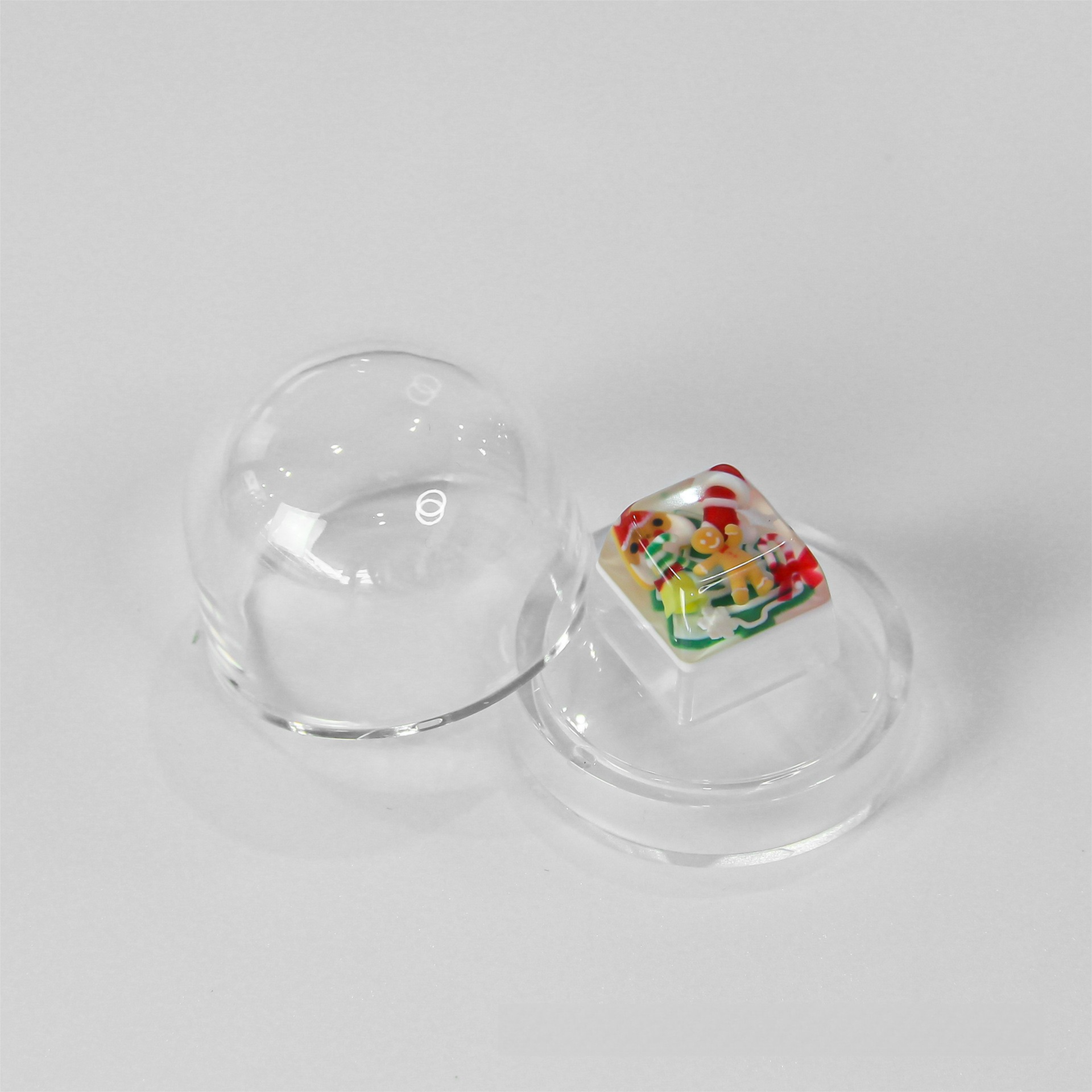 Christmas Gift New Cute Transparent Resin Keycaps DIY Custom Key Position Mechanical Keyboard