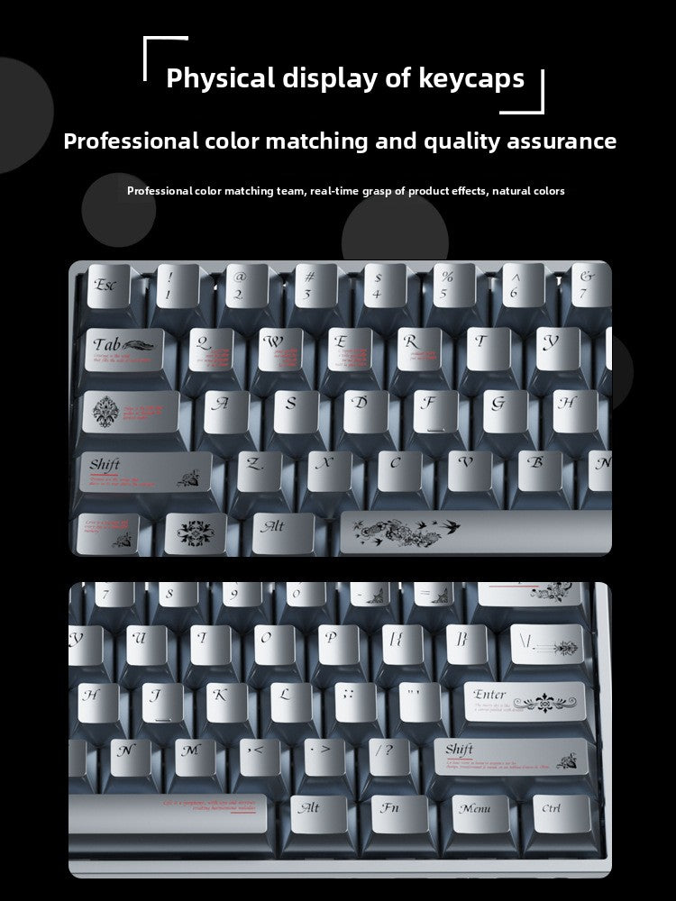 Time Key Metal Texture Keycap Matte Five-Sided Dye-Sublimation Compatible with Magnetic Switches Night Demon Wooting Meijia Shi