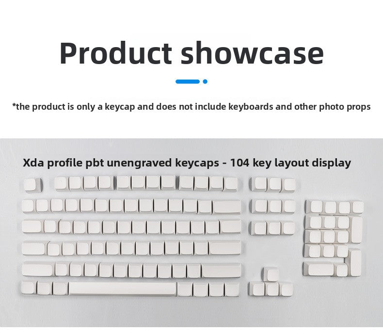 PBT Material XDA Profile Minimalist White Keycaps Light Blocking 134 Keys Small Full Set Material Mechanical Keyboard Keycaps