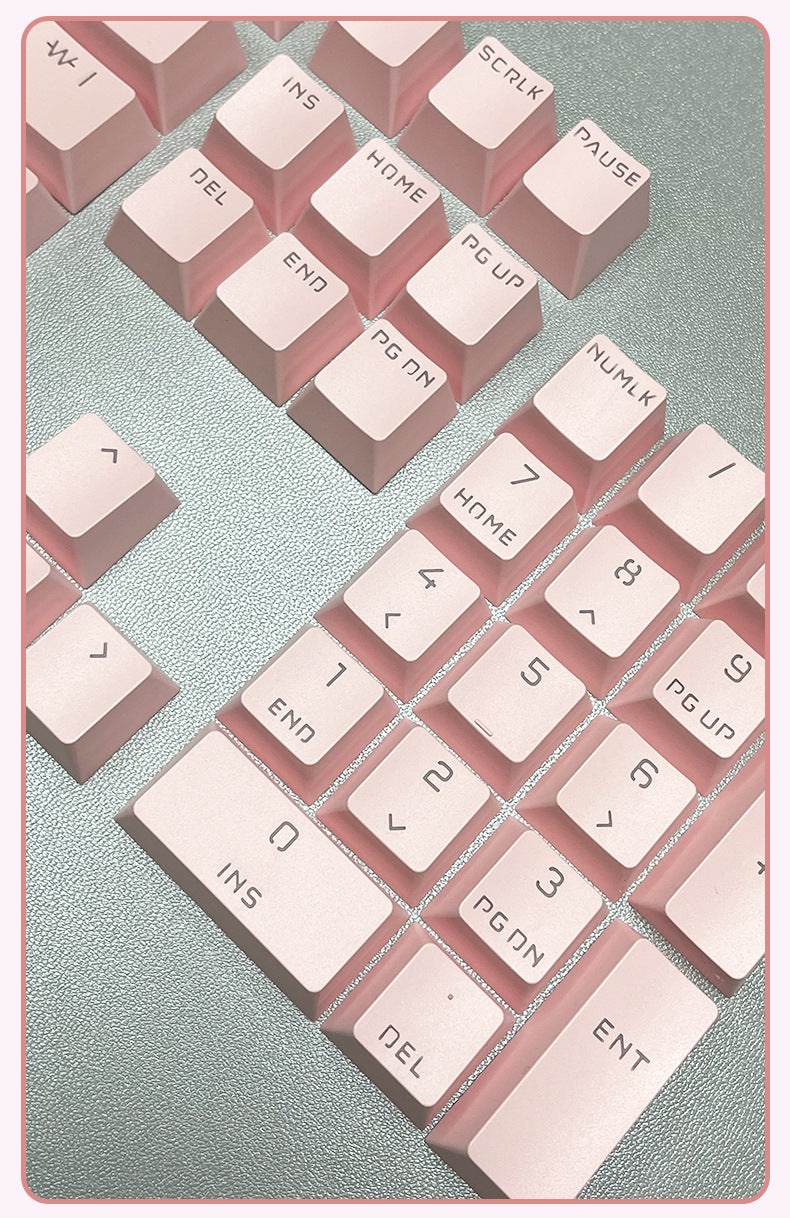 Korean Mechanical Keyboard Keycaps Personalized Character Translucent Keycaps Korean Black White Foreign Language