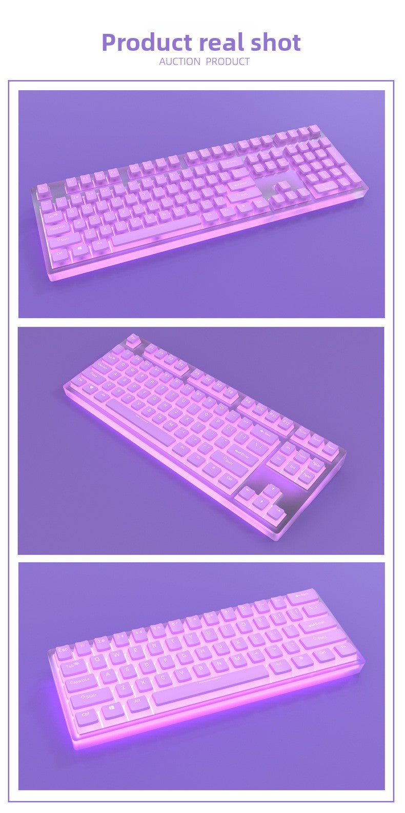 Double-Skin Milk Pudding Translucent Keycap Closed Two-Color No Water Port 61/68/87/96/98/100/104/etc
