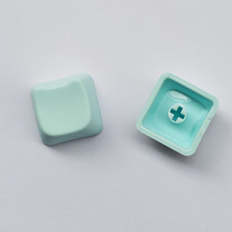 Cat Head PBT Material MX Cross Keycap Chrysanthemum Matte Surface Polished Back Mechanical Keyboard Multi-Color Personalized Keycap