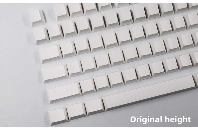 PBT Material XDA Profile Minimalist White Keycaps Light Blocking 134 Keys Small Full Set Material Mechanical Keyboard Keycaps