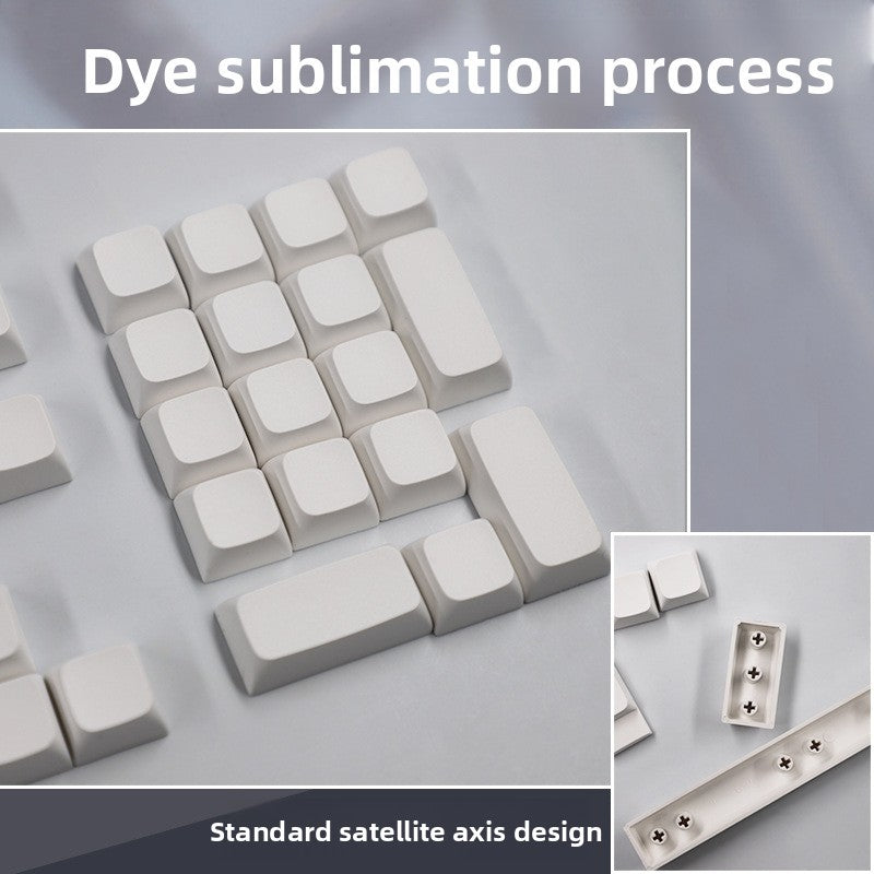 PBT Material XDA Profile Minimalist White Keycaps Light Blocking 134 Keys Small Full Set Material Mechanical Keyboard Keycaps