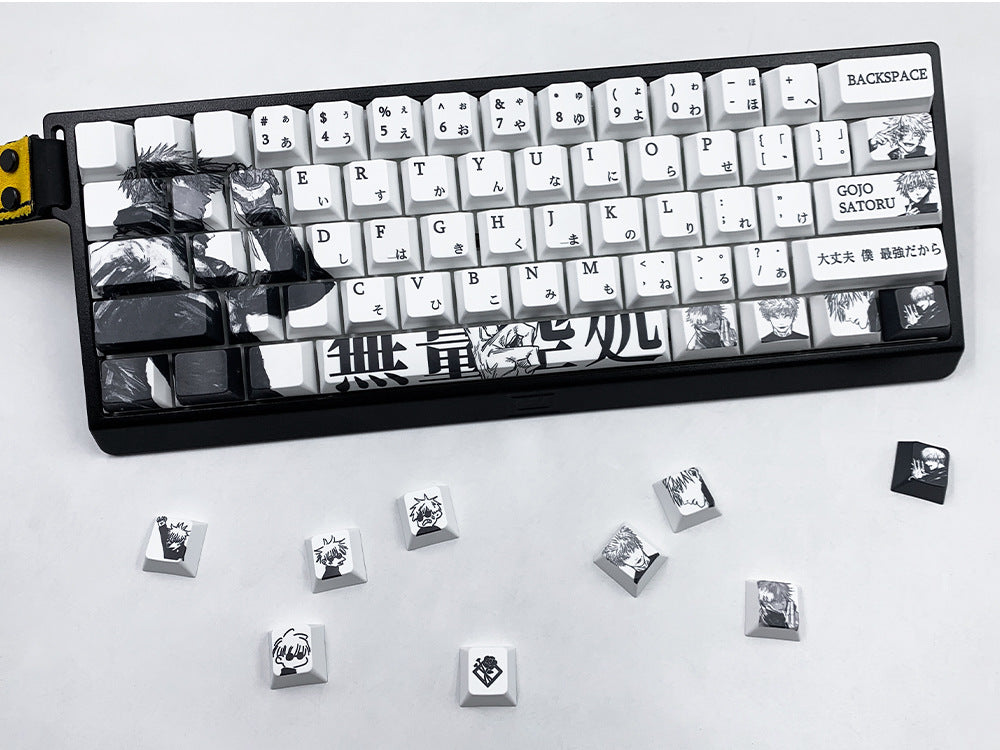 Jujutsu Kaisen Gojo Satoru Keycap Five-Sided Sublimation Customization Compatible with Wooting 60HE Keycap