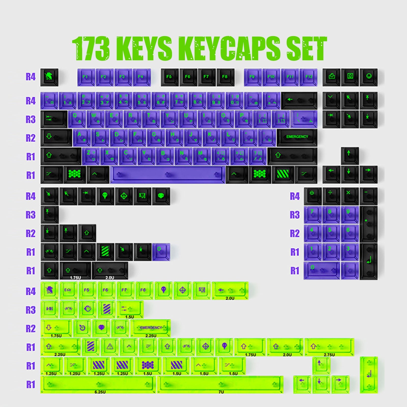 EVA MECHA-01 Transparent Keycaps
