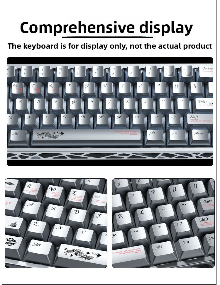 Time Key Metal Texture Keycap Matte Five-Sided Dye-Sublimation Compatible with Magnetic Switches Night Demon Wooting Meijia Shi