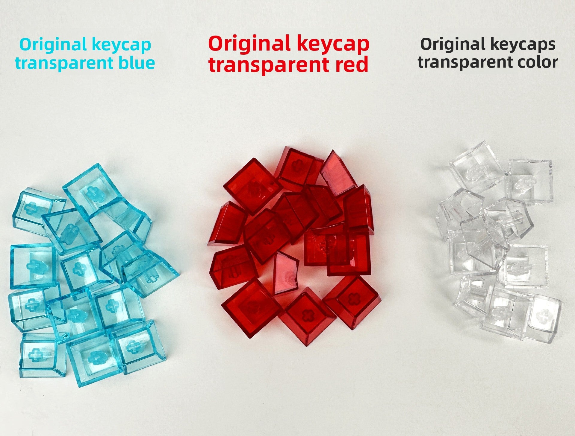 Original Height Keycaps PC Transparent Keycaps High Gloss Transparent Keycaps Cherry High Transparency Keycaps Mechanical Keycaps