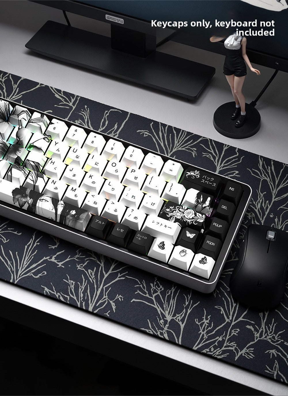 129 Keys Original Side-Engraved Translucent Keycaps PBT Dye-Sublimation Mechanical Keyboard Keycaps