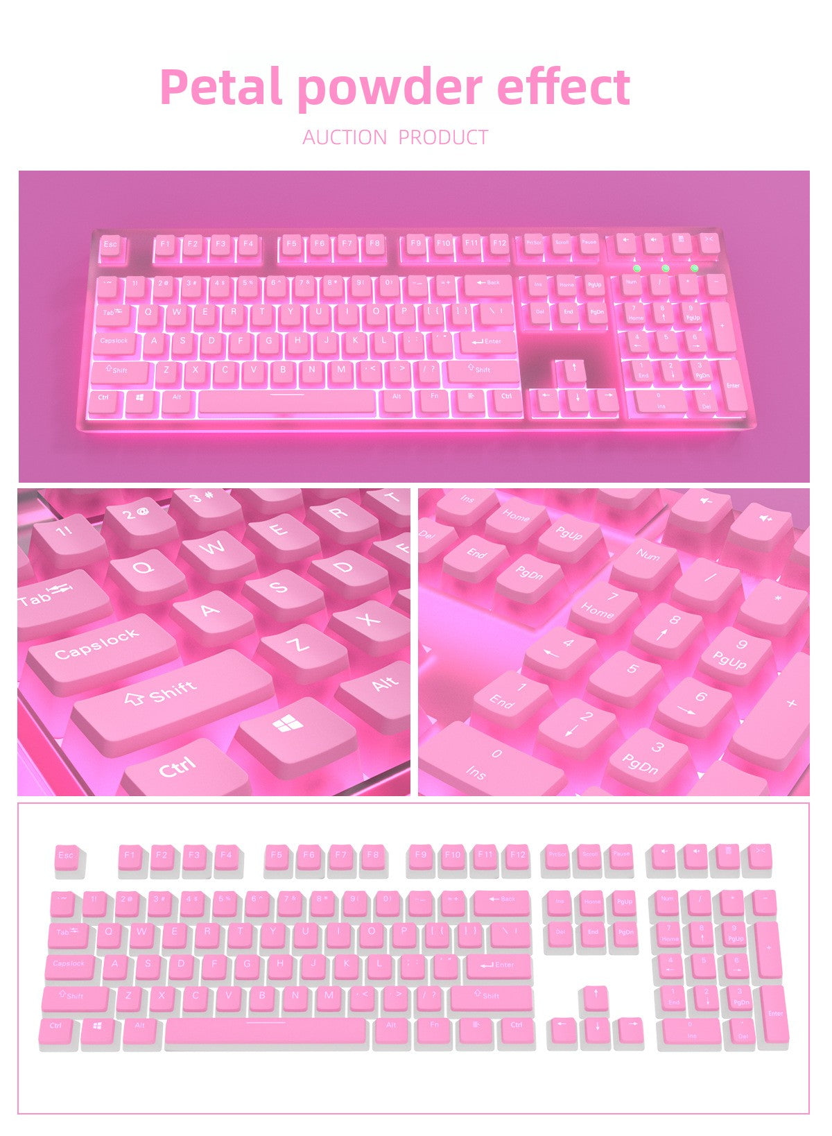 Double-Skin Milk Pudding Translucent Keycap Closed Two-Color No Water Port 61/68/87/96/98/100/104/etc