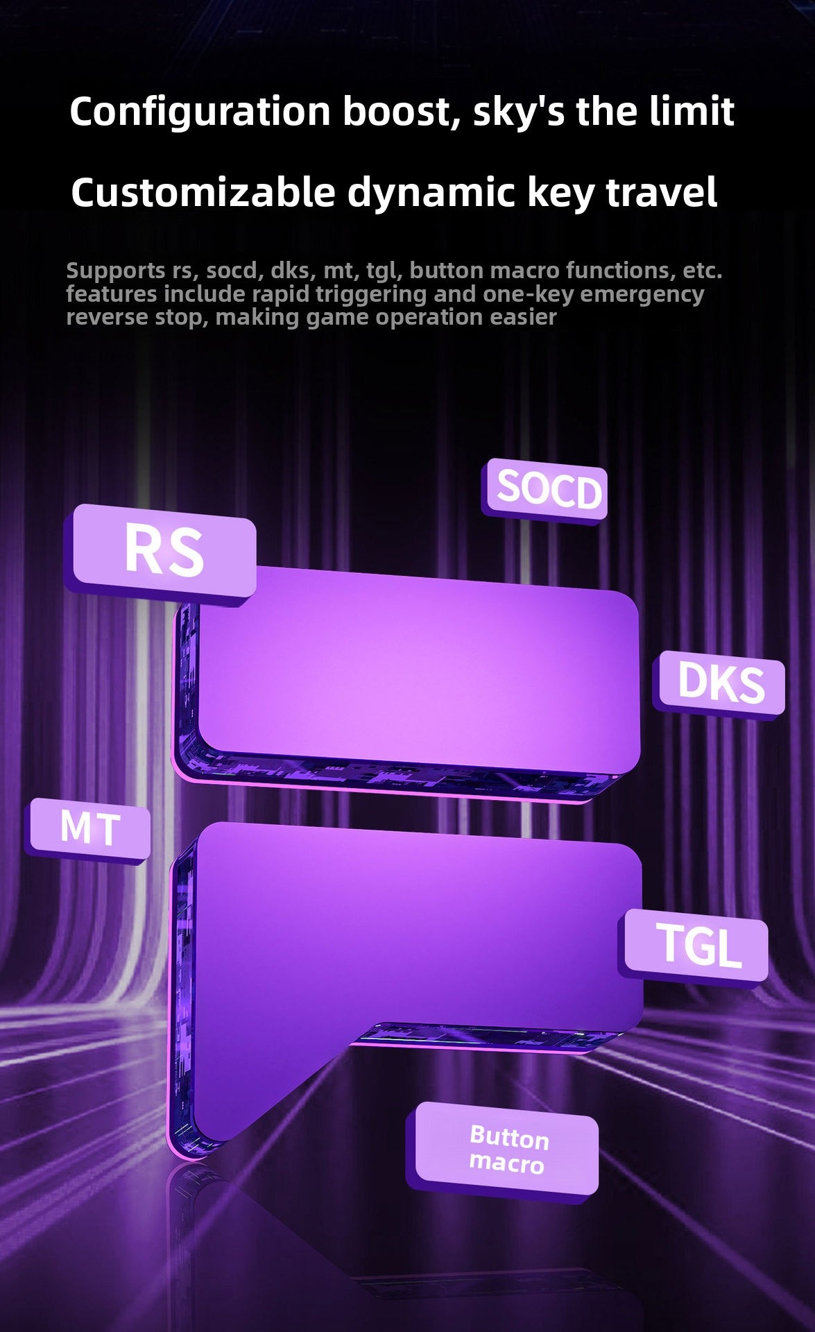 FURYCUBE M30HE Gaming Mechanical Keyboard 8K Magnetic Switches Game Artifact Fearless Contract Quick Trigger