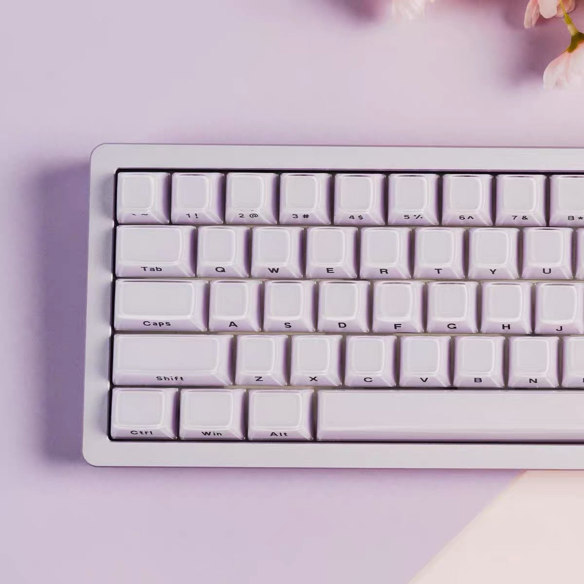 Ice Crystal Wooting Mechanical Keyboard 136 Keys Small Full Key PC Dual Color Injection Crystal Jelly Side Engraved Keycaps Universal