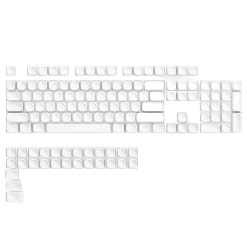 Moa High Profile Keycap Material White Unengraved PBT Material 132 Keys Blank Sublimation Keycap Material Keycaps
