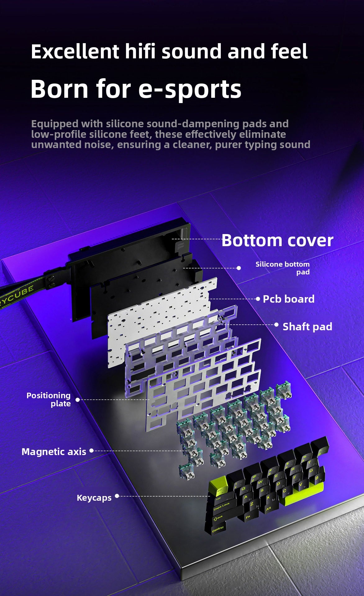 FURYCUBE M30HE Gaming Mechanical Keyboard 8K Magnetic Switches Game Artifact Fearless Contract Quick Trigger