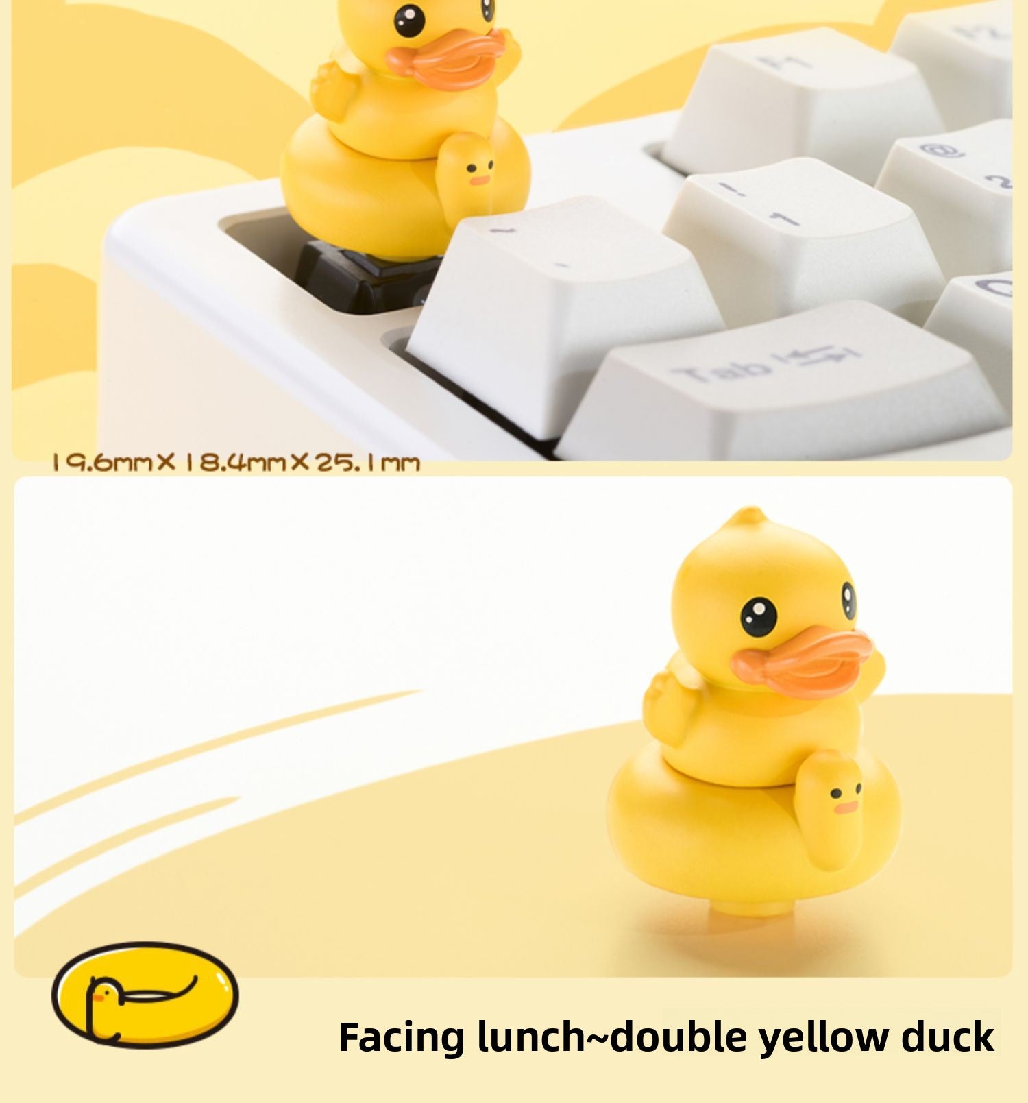Zomoplus Keycap xB.Duck Original Personality Mechanical Keyboard Keycap Single Custom High Aesthetic