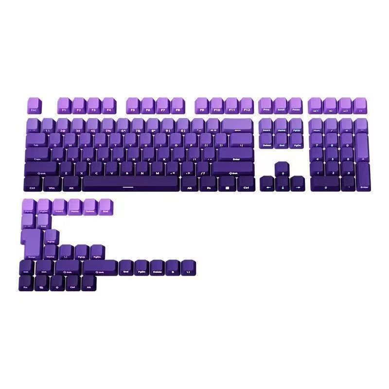 Original Height Side-Engraved Translucent Keycaps PBT Dual-Color Gradient Full Set Sublimation Custom Keyboard Keycaps