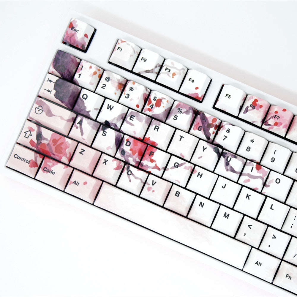 Ink Cherry Blossom Keycaps Set