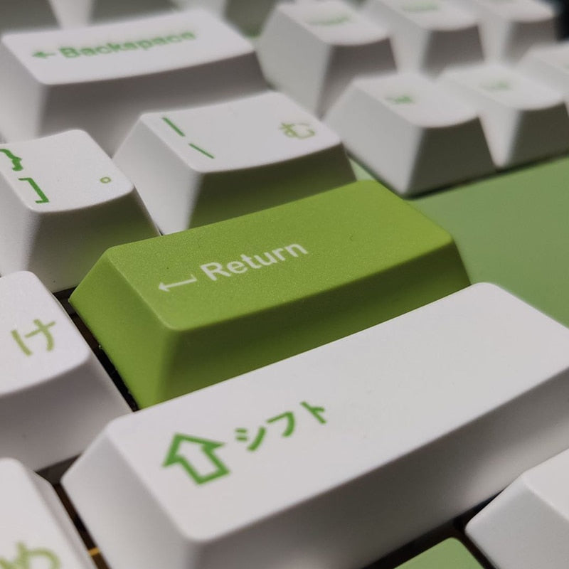 Spring Minimalist Green Keycaps