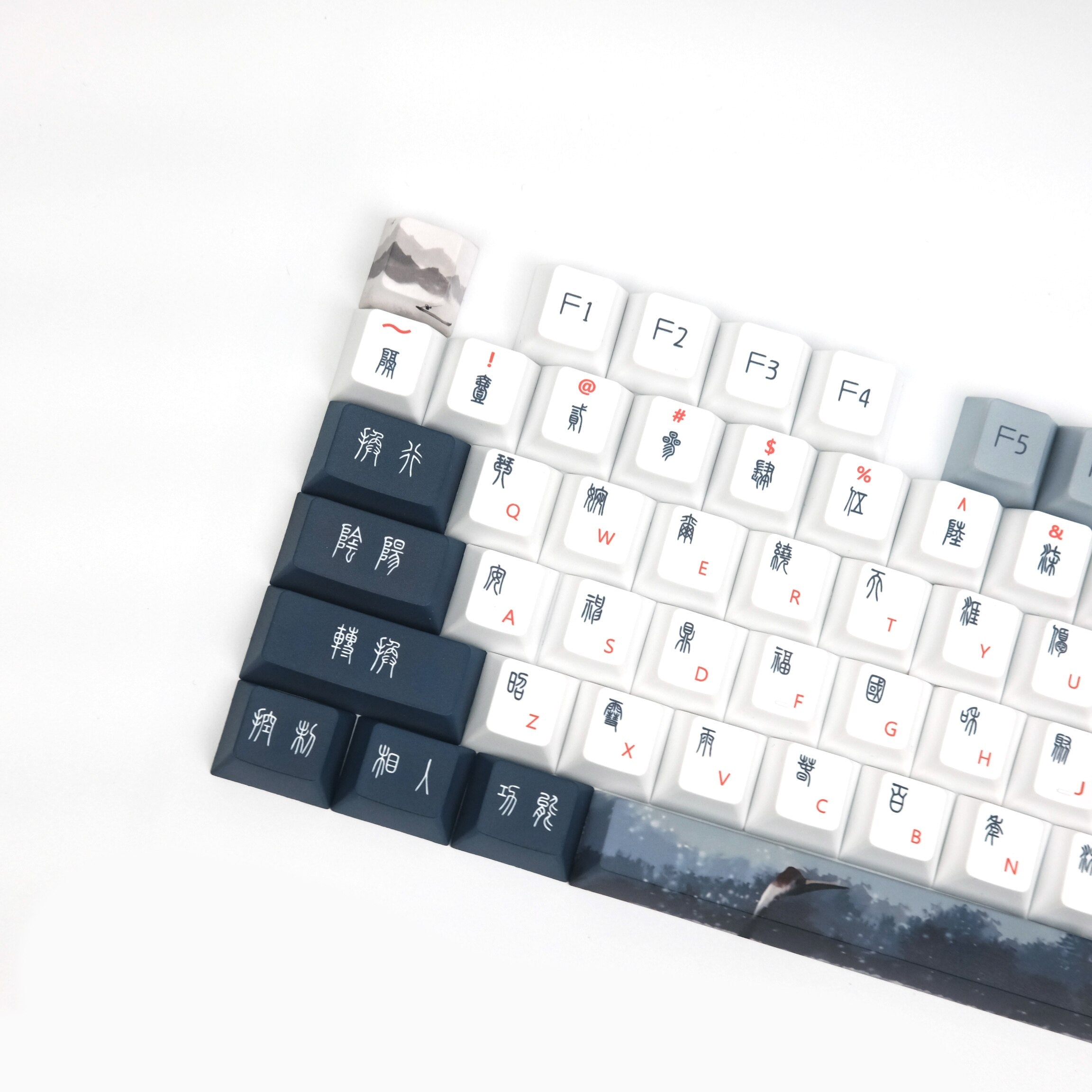 Red-Crowned Crane Keycaps