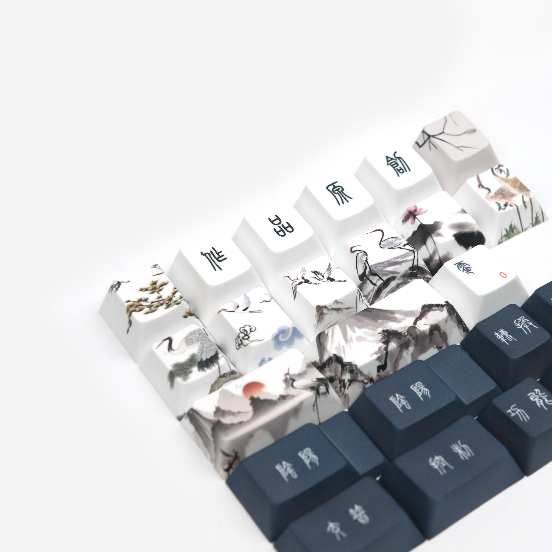 Red-Crowned Crane Keycaps