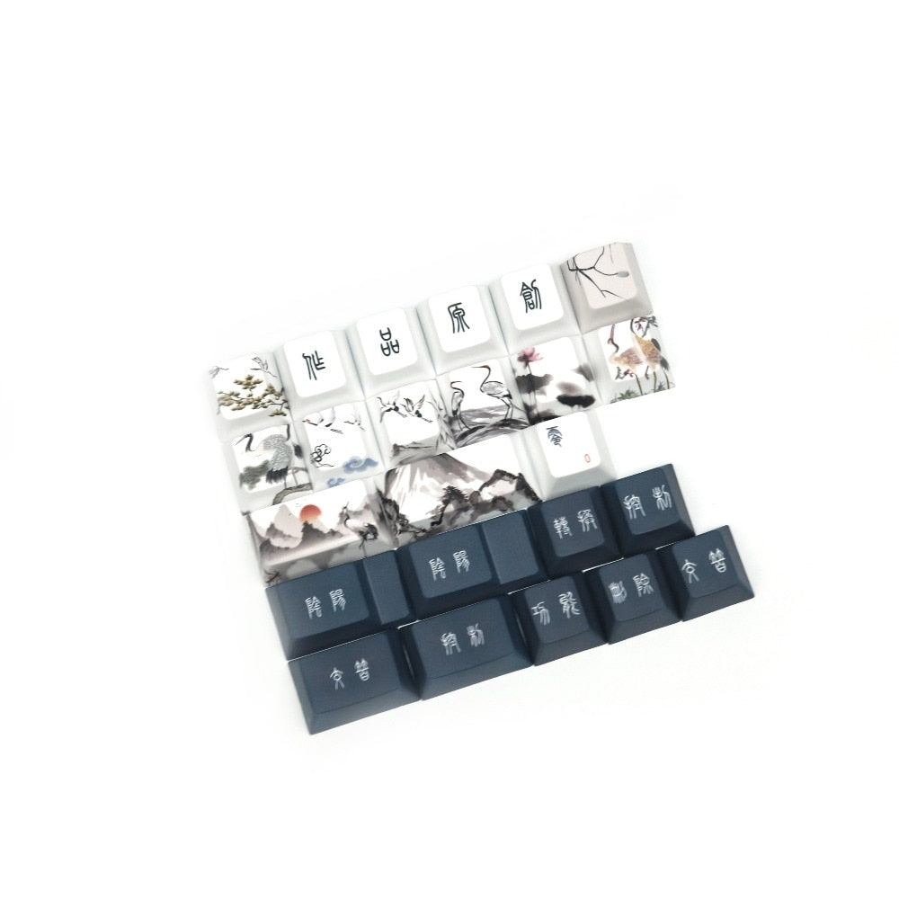 Red-Crowned Crane Keycaps