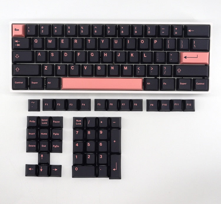 Black Pink Keycaps