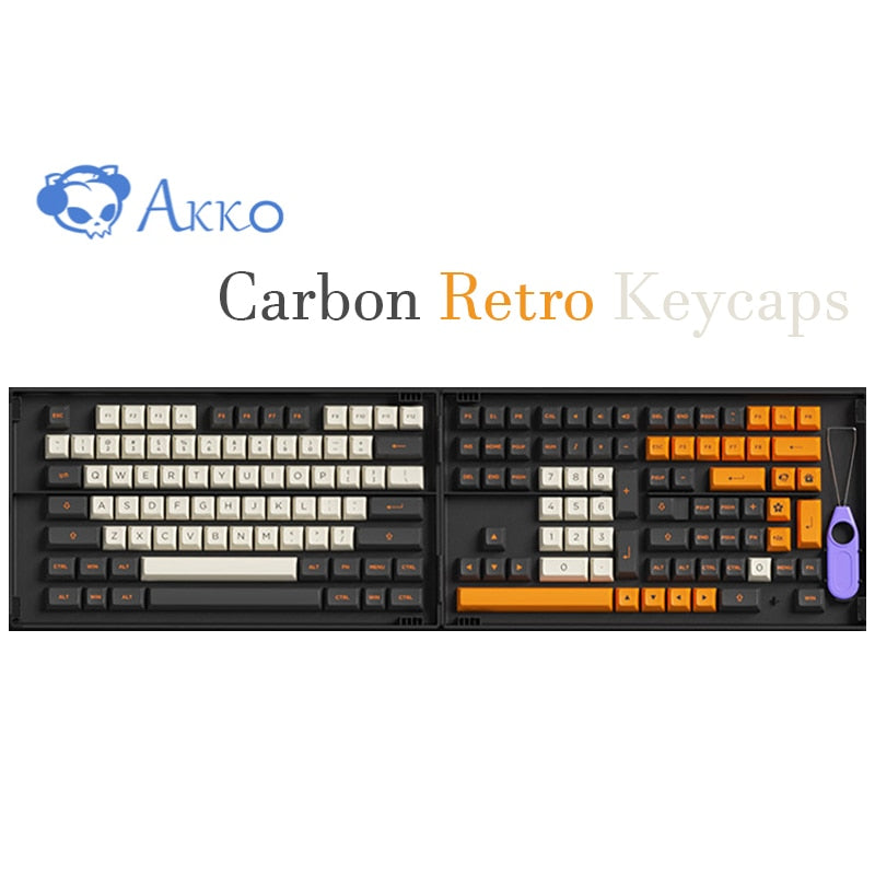 Akko Carbon Retro Keycaps