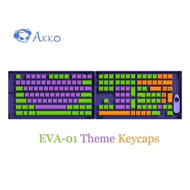 Akko EVA-01 Theme Keycaps