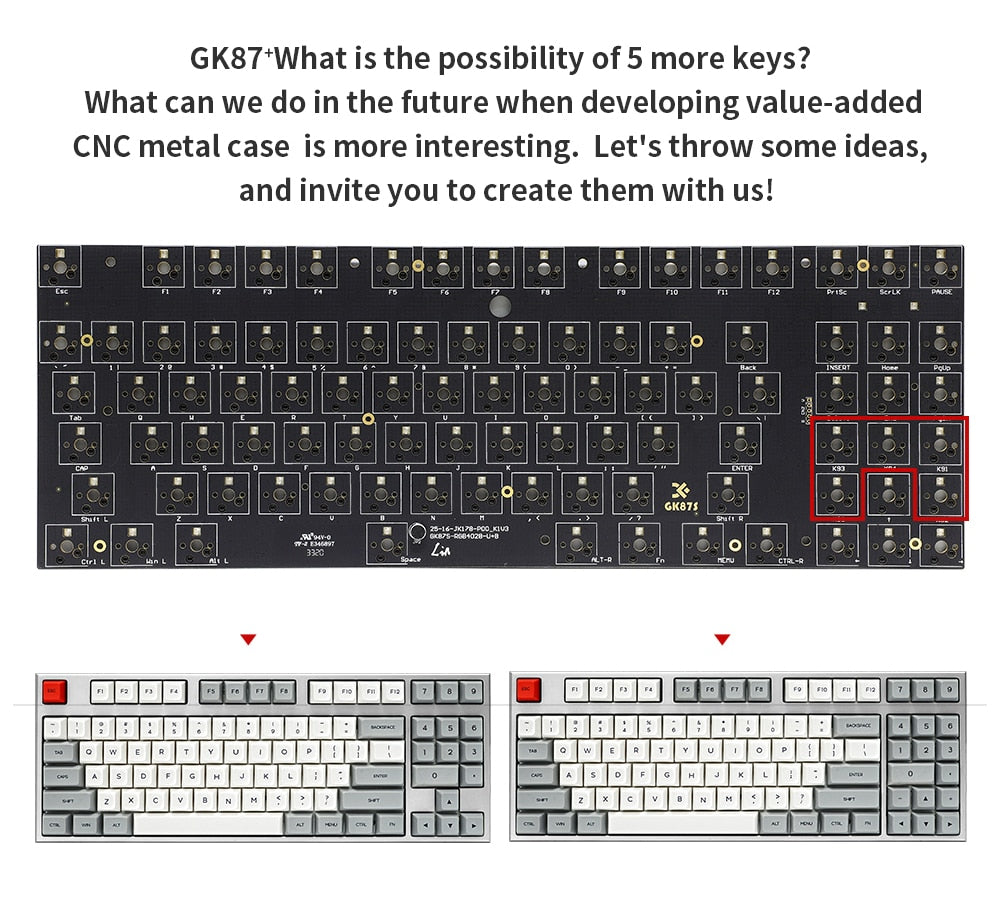 GK87X/XS Bluetooth Mechanical Keyboard Kit