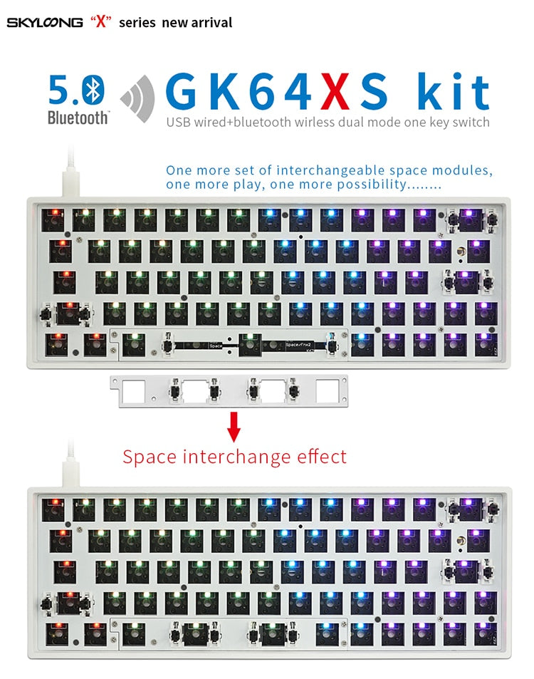 GK64X/XS Mechanical Keyboard Kit