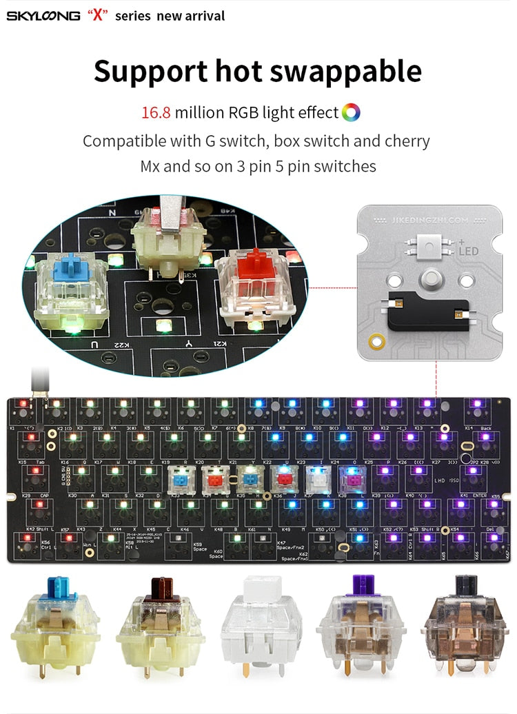 GK64X/XS Mechanical Keyboard Kit