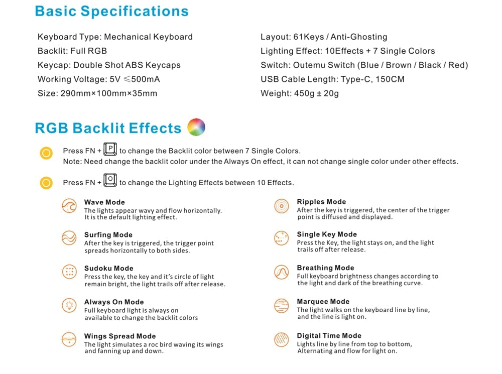 Smart Duck XS61 60% Mechanical Keyboard